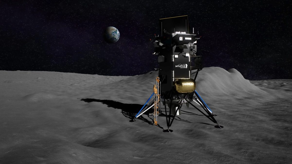 Intuitive Machines is preparing IM-2, a Nova-C lunar lander dubbed Athena, for an early January mission to the moon’s south pole. Onboard the lander is NASA’s Polar Resources Ice Mining Experiment-1 (PRIME-1) experiment designed to search for water ice on the moon. Credit: Intuitive Machines